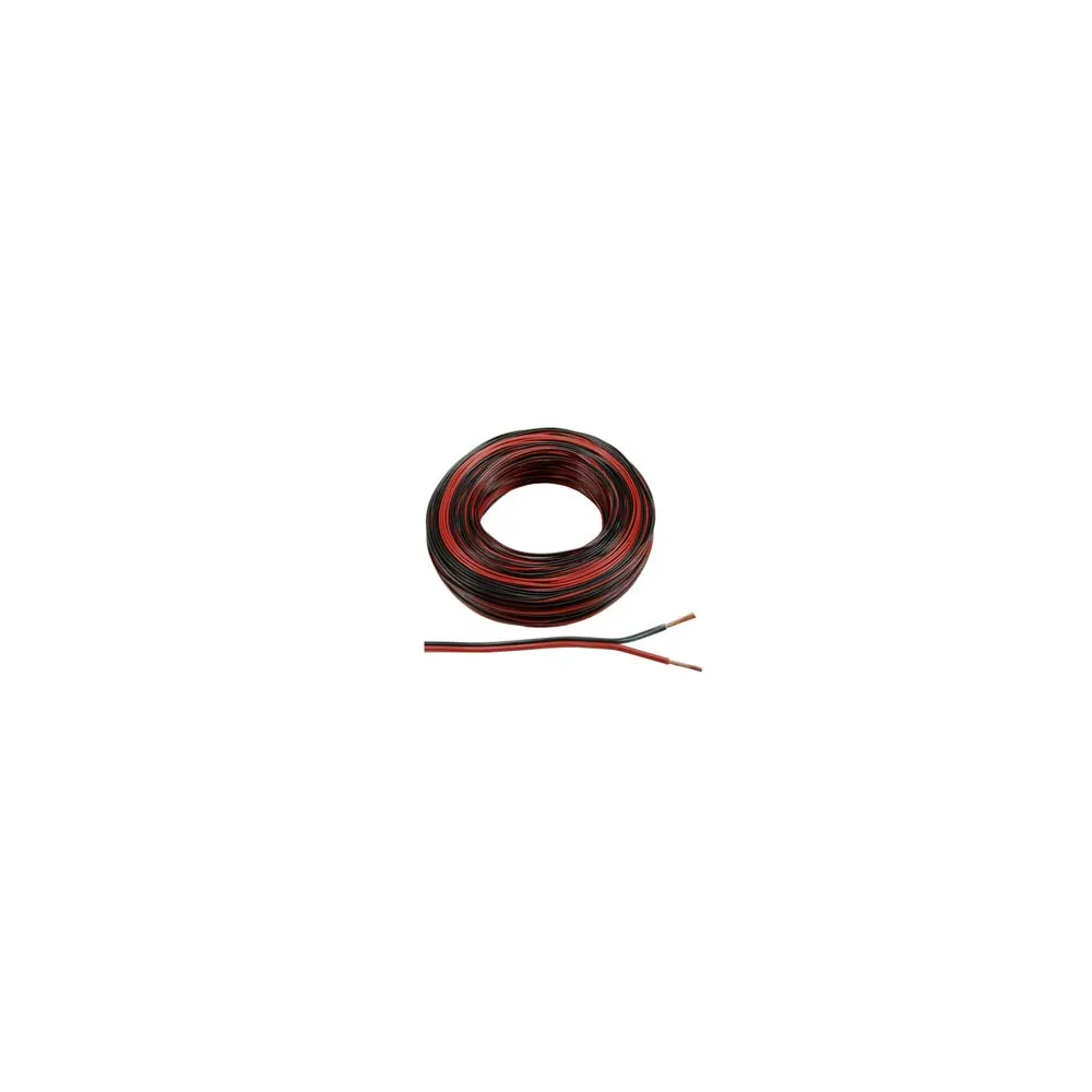 CAVO ELETTRICO BIPOLARE PIATTINA PER ALTOPARLANTI ROSSO/NERO