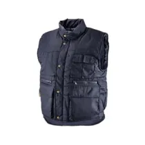 GILET IMBOTTITO IN POLIESTERE/COTONE BLU