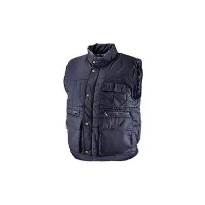 GILET IMBOTTITO IN POLIESTERE/COTONE BLU