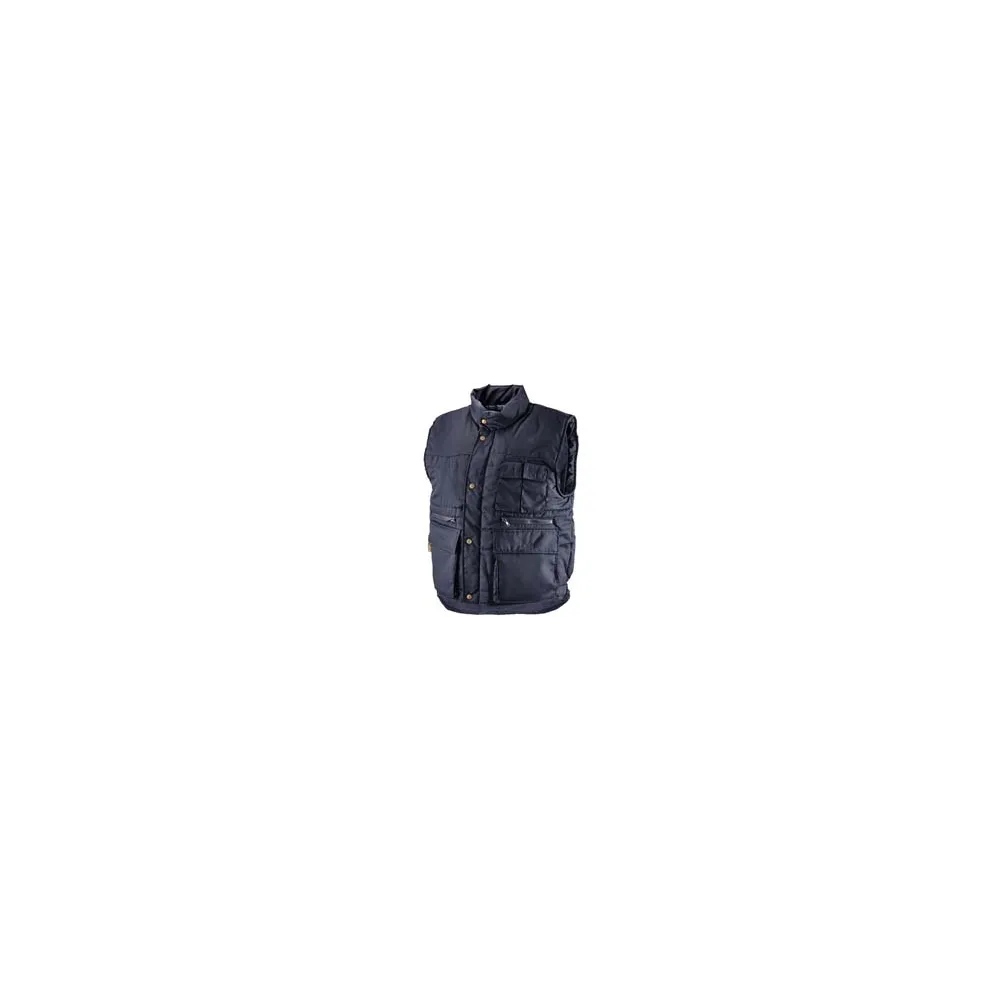 GILET IMBOTTITO IN POLIESTERE/COTONE BLU