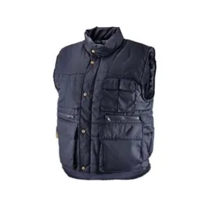 GILET IMBOTTITO IN POLIESTERE/COTONE BLU