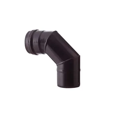 GOMITO A 90° PER STUFE A PELLET NERO OPACO PESANTE MM.1