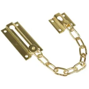 FERMAPORTE CON CATENA DI SICUREZZA IN ACCIAIO OTTONATO