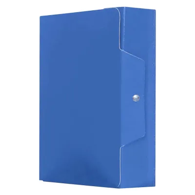 CARTELLA PORTAPROGETTI CON BOTTONE dorso 6 cm - blu