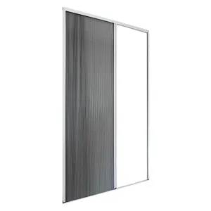 ZANZARIERA PLISSETTATA PER PORTA cm 150 x 240 marrone - apert.lat..