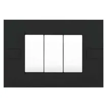 PLACCA SERIE 'INTEGRA' 3 posti - nero