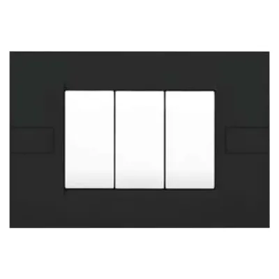 PLACCA SERIE 'INTEGRA' 3 posti - nero