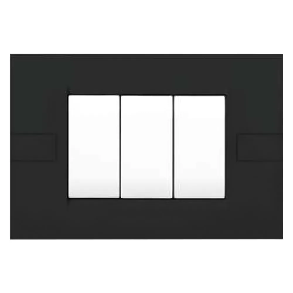 PLACCA SERIE 'INTEGRA' 3 posti - nero