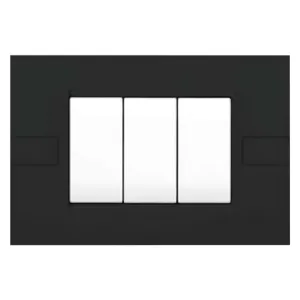 PLACCA SERIE 'INTEGRA' 3 posti - nero