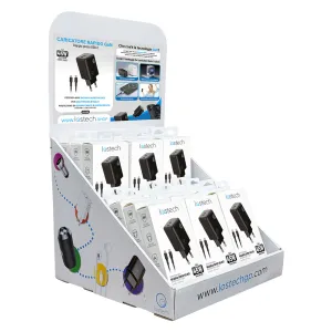 ESPOSITORE DA BANCO PER CARICATORI USB 12 pz (colore nero) - completo