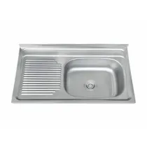 C LAVELLO APPOGGIO  80X50 VASCA DX C/GOCCIOLATOIO SX