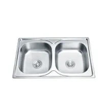 C LAVELLO 2 VASCHE 80X50 S/GOCCIOLATOIO