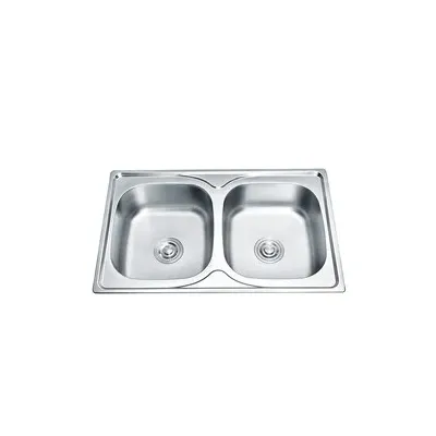 C LAVELLO 2 VASCHE 80X50 S/GOCCIOLATOIO
