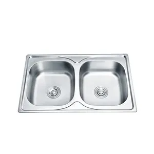 C LAVELLO 2 VASCHE 80X50 S/GOCCIOLATOIO