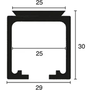 BINARIO P/PORTA SCORREVOLE 2 M
