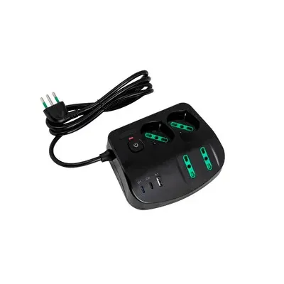 FME 40891 MULTIPRESA DA TAVOLO 4P+3P USB A-B-C NER