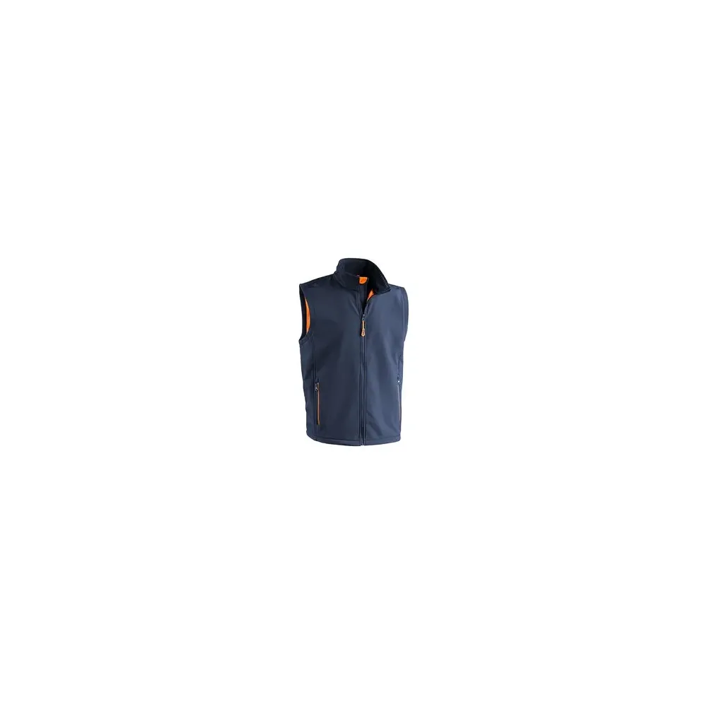 GILET PONENTE SOFTSHELL BLU NAVY/ARANCIO TG.  L