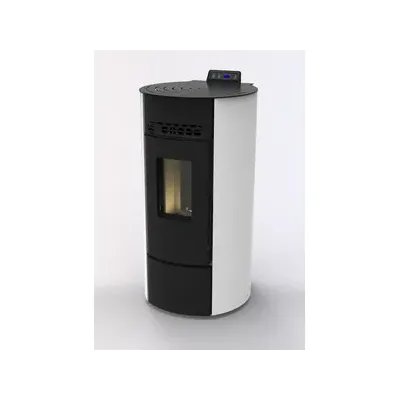 C STUFA PELLET ROUND ARGE 9 BIANCO V6