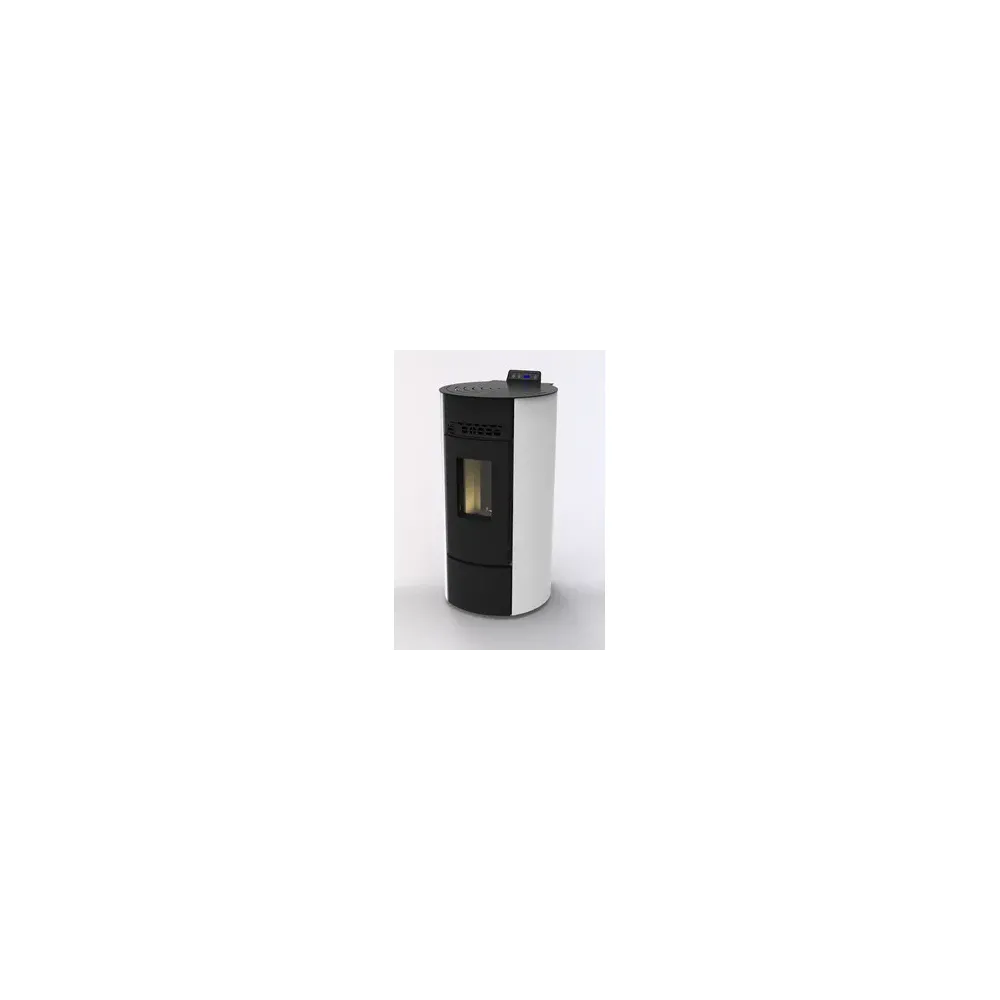 C STUFA PELLET ROUND ARGE 9 BIANCO V6