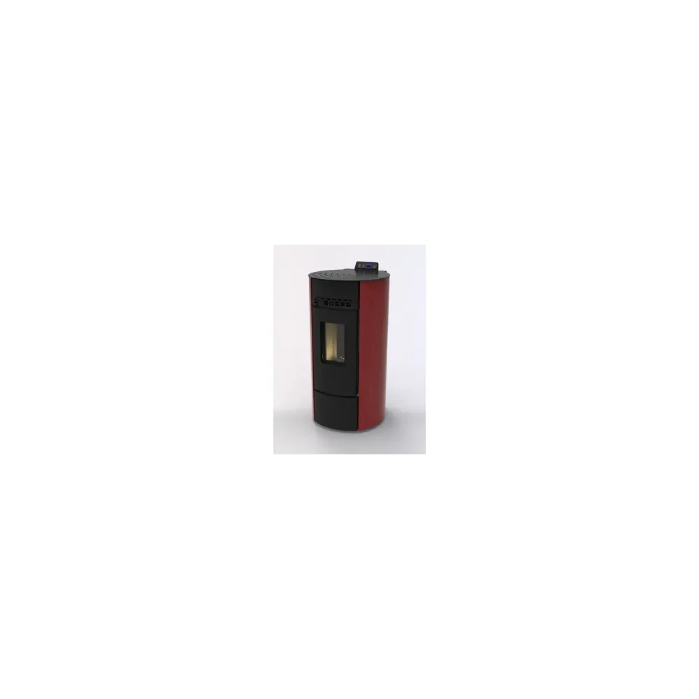 C STUFA PELLET ROUND ARGE 9 BORDEAUX V6