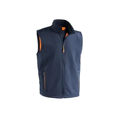 GILET PONENTE SOFTSHELL BLU NAVY/ARANCIO TG.  XL