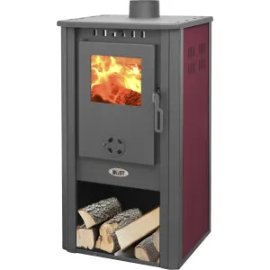STUFA LEGNA 9 KW ATENE S 4.0 ROSSO V6