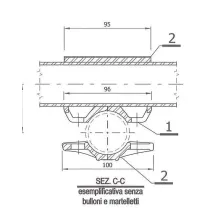 GIUNTO ORTOGONALE PER PONTEGGIO per tubo Ø 48 mm