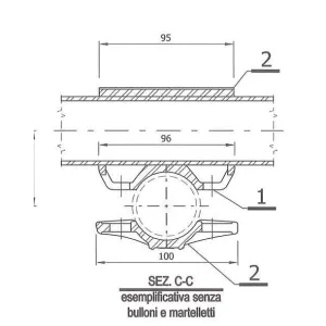 GIUNTO ORTOGONALE PER PONTEGGIO per tubo Ø 48 mm