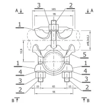 GIUNTO ORTOGONALE PER PONTEGGIO per tubo Ø 48 mm