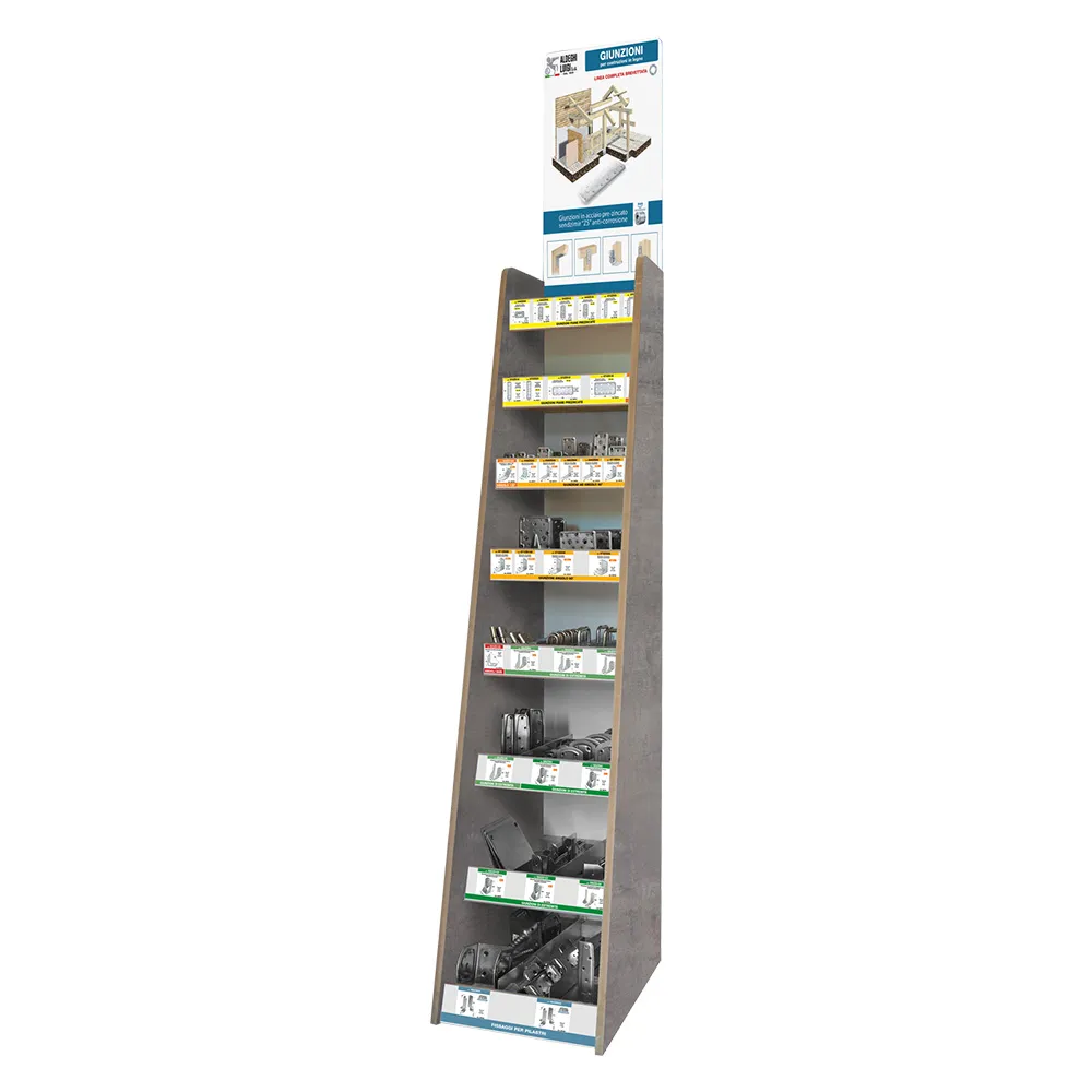 ESPOSITORE CON ASSORTIMENTO 'GIUNZIONI SENDZIMIR' cm. 49 x 56 x h. 185 - pz. 1756