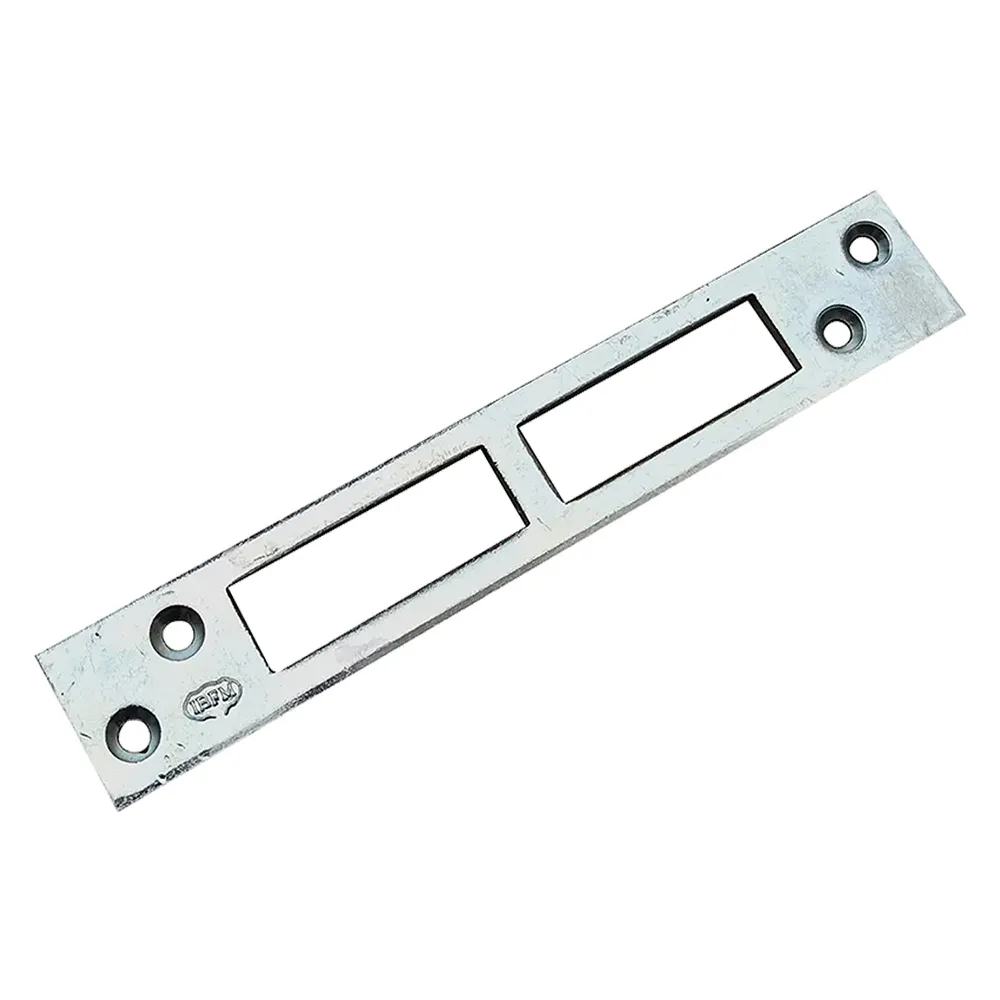 CONTROPIASTRA PER SERRATURE A BAIONETTA tipo 2 asola doppia - mm 150 x 25 x 3