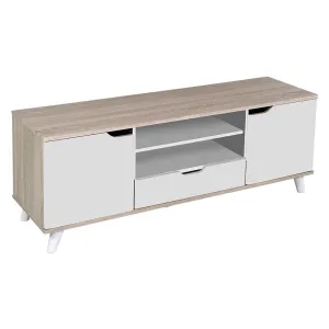 MOBILE PORTA TV LINEA 'ATENA' col. rovere + bianco