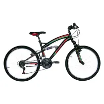 BICICLETTA 'FULL SUSPENSION' GIRARDENGO 26 - nero/rosso