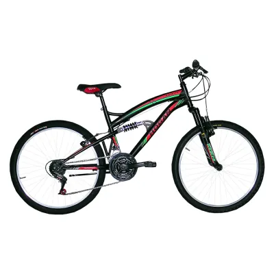 BICICLETTA 'FULL SUSPENSION' GIRARDENGO 26 - nero/rosso
