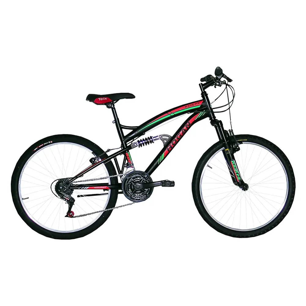 BICICLETTA 'FULL SUSPENSION' GIRARDENGO 26 - nero/rosso