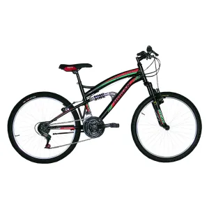 BICICLETTA 'FULL SUSPENSION' GIRARDENGO 26 - nero/rosso