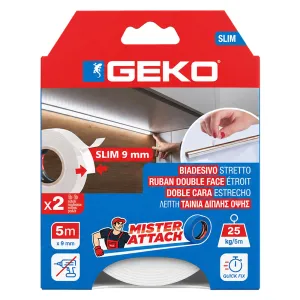 NASTRO BIADESIVO IN SCHIUMA 'MISTER ATTACH SLIM' mm 9 x mt. 5 - cf. 2 pezzi