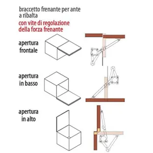 BRACCIO SNODATO DESTRO FRENANTE PER ANTE A RIBALTA (1 Pezzo)