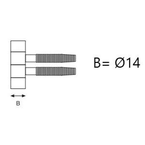 CERNIERA LISCIA OTTONATA DIAMETRO 14 (1 Pezzo)