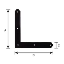 CONTROPIASTRA DI RINFORZO NERA 200X200 mm (1 Pezzo)