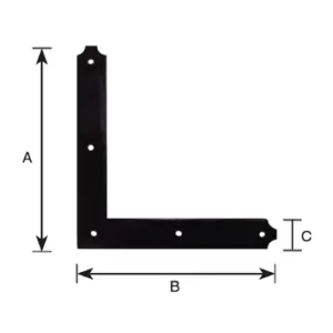 CONTROPIASTRA DI RINFORZO NERA 200X200 mm (1 Pezzo)