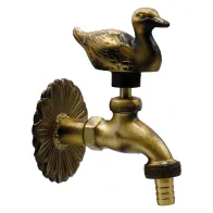 RUBINETTO ORNAMENTALE 'ANATRA' 1/2 con maniglia e rosone