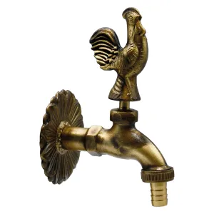 RUBINETTO ORNAMENTALE 'GALLETTO' 1/2 con maniglia e rosone