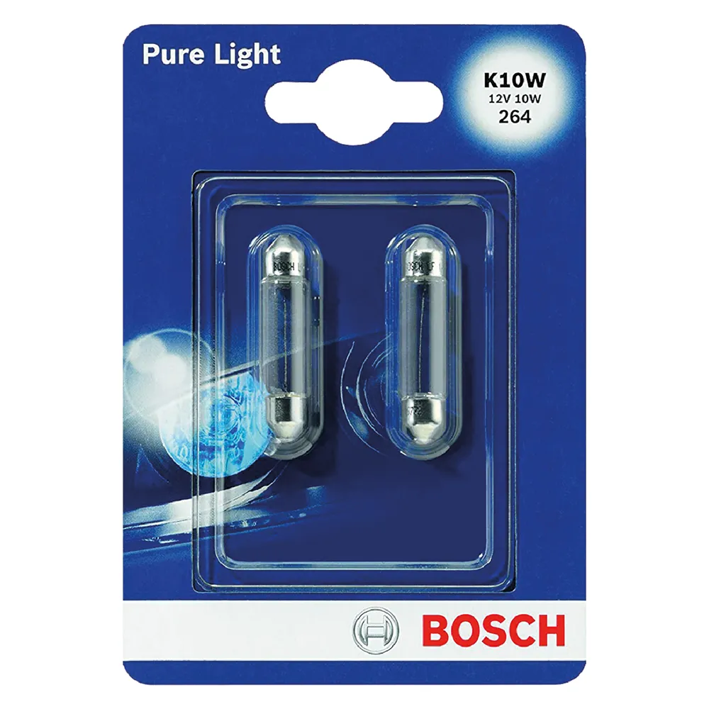 LAMPADINA PER ABITACOLO/FARO POSTERIORE 10 watt - 2 pezzi LAMPADINA PER ABITACOLO/FARO POSTERIORE 10 watt - 2 pezzi