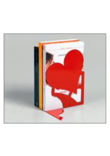BOOKEND MON AMOUR RED 19x14.6x14.5CM