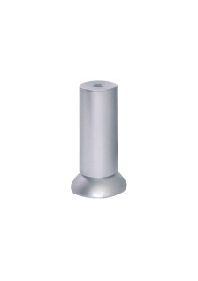 Patins en plastique gris aluminium de diamètre 35