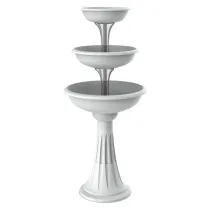 CIOTOLA PER FIORI CON COLONNA 'TREVI' Ø cm 30/40/50 - grigio