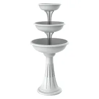 CIOTOLA PER FIORI CON COLONNA 'TREVI' Ø cm 30/40/50 - grigio