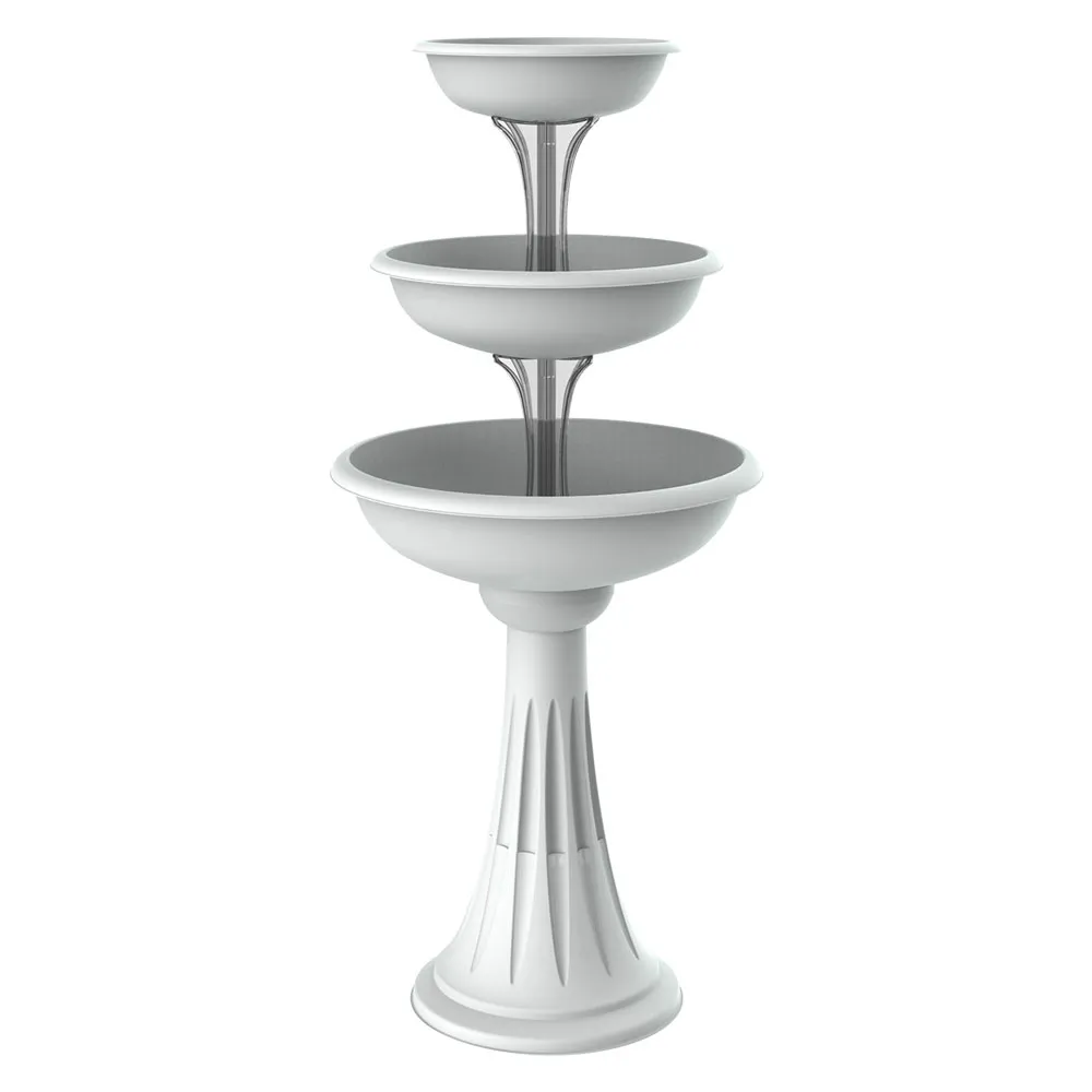 CIOTOLA PER FIORI CON COLONNA 'TREVI' Ø cm 30/40/50 - grigio