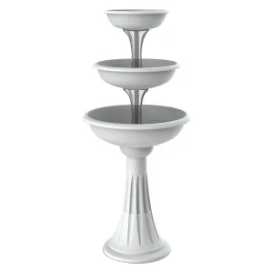 CIOTOLA PER FIORI CON COLONNA 'TREVI' Ø cm 30/40/50 - grigio